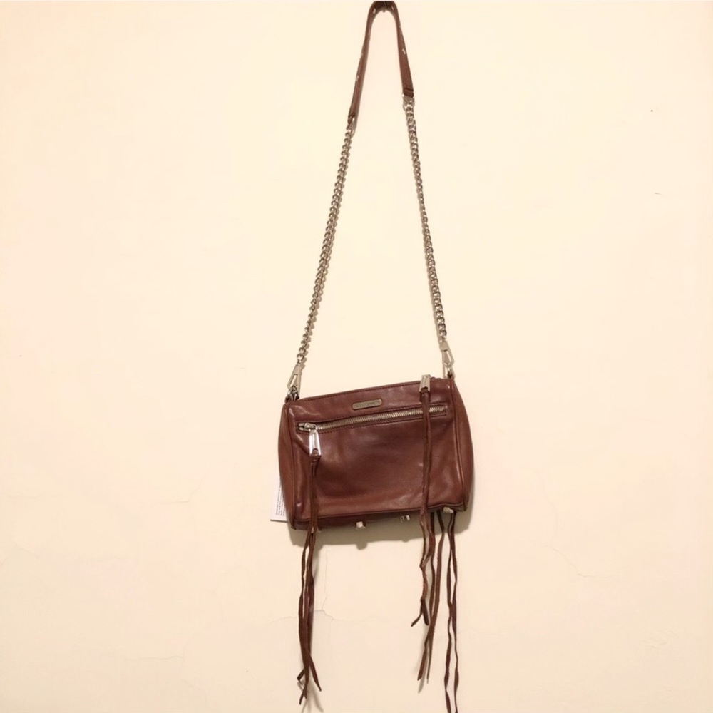 Rebecca Minkoff 5 zip fringe crossbody bag